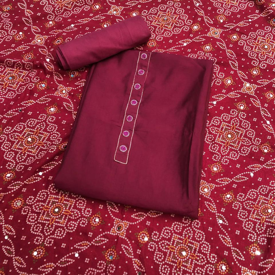 SEMI SILK SALWAR SUIT FT 2221