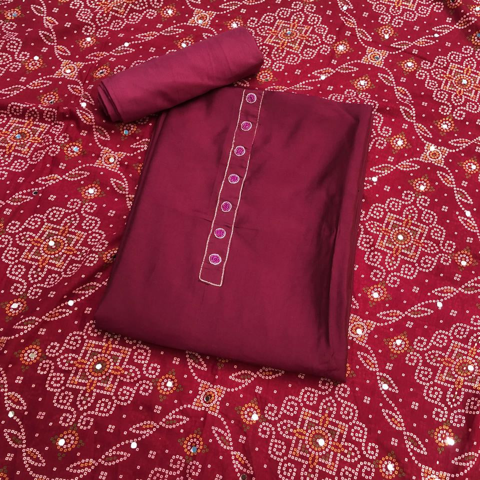 SEMI SILK SALWAR SUIT FT 2221