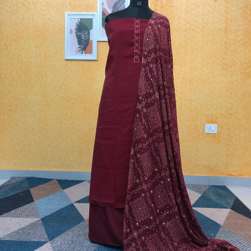 SEMI SILK SALWAR SUIT FT 2221