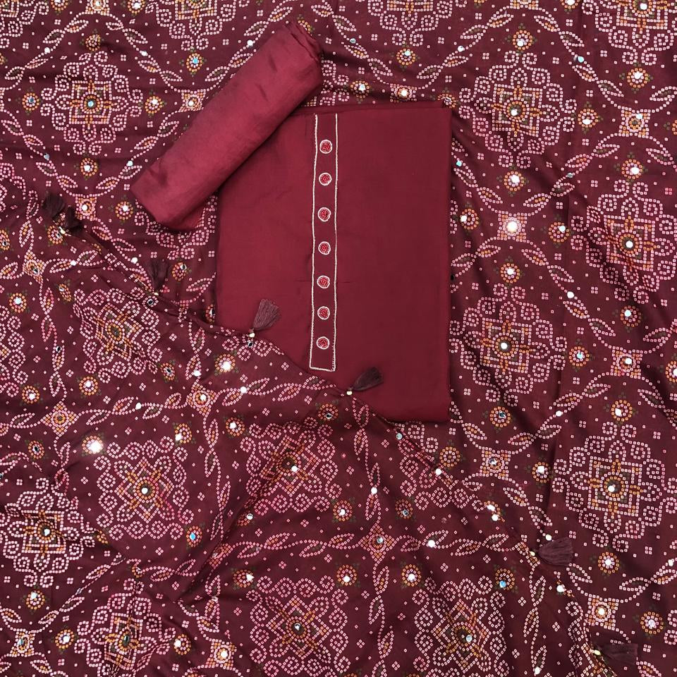 SEMI SILK SALWAR SUIT FT 2221
