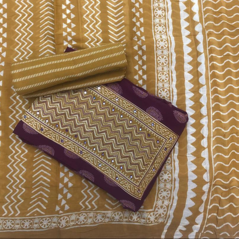 MEROON & MUSTARD YELLOW