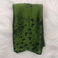 BLACK CHIFFON SAREE FT 2231