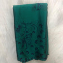 BLACK CHIFFON SAREE FT 2231