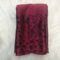 BLACK CHIFFON SAREE FT 2231