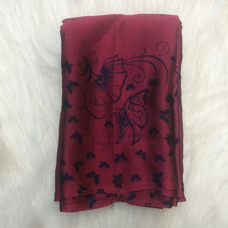 BLACK CHIFFON SAREE FT 2231
