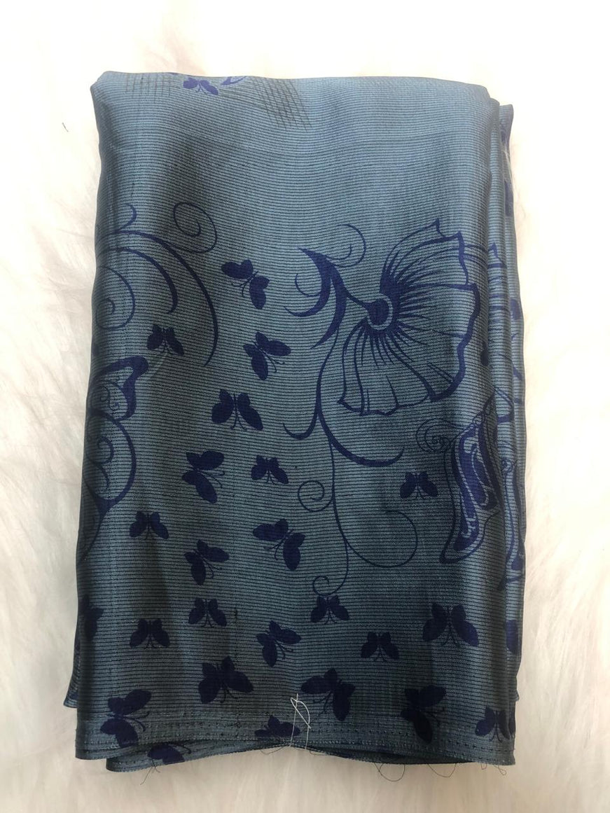 BLACK CHIFFON SAREE FT 2231