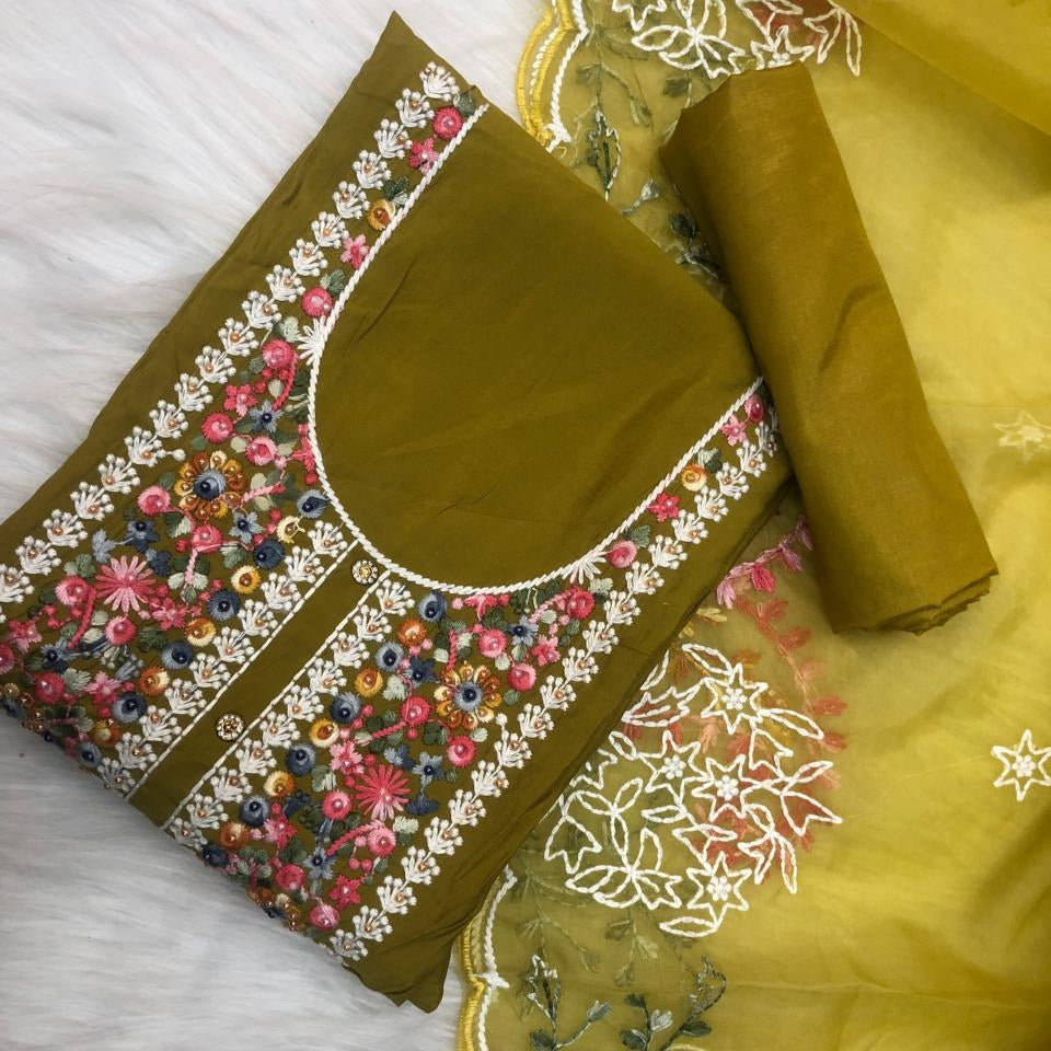 SEMI SILK SALWAR SUIT FT 2245