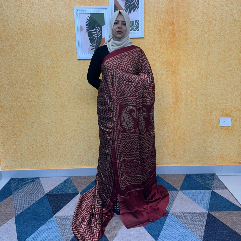 BLACK CHIFFON SAREE FT 2246