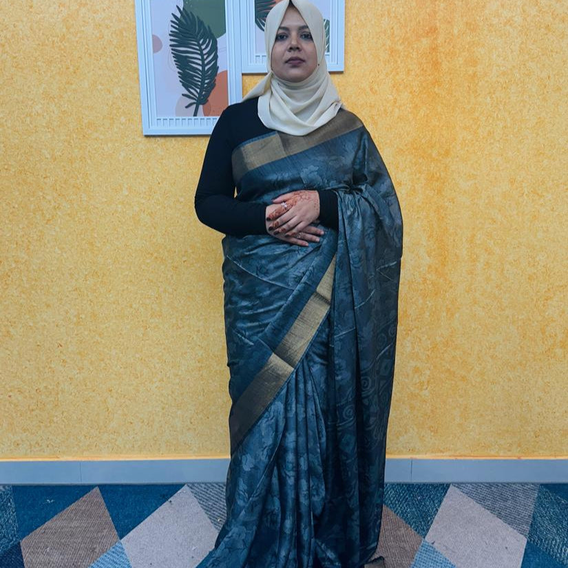 SEMI CHANDERI SAREE  FT 2257