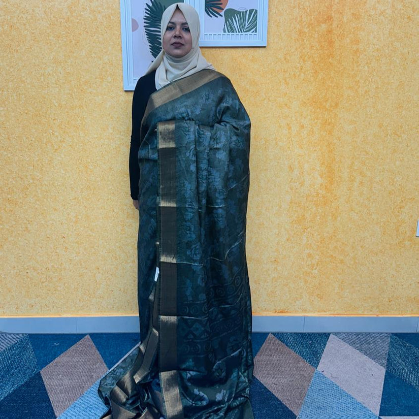 SEMI CHANDERI SAREE  FT 2257