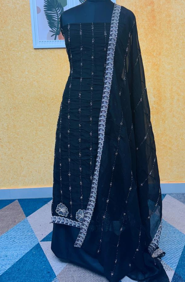 CRUSHED ORGANZA SALWAR SUIT FT 2258