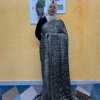 BLACK CHIFFON SAREE FT 2268