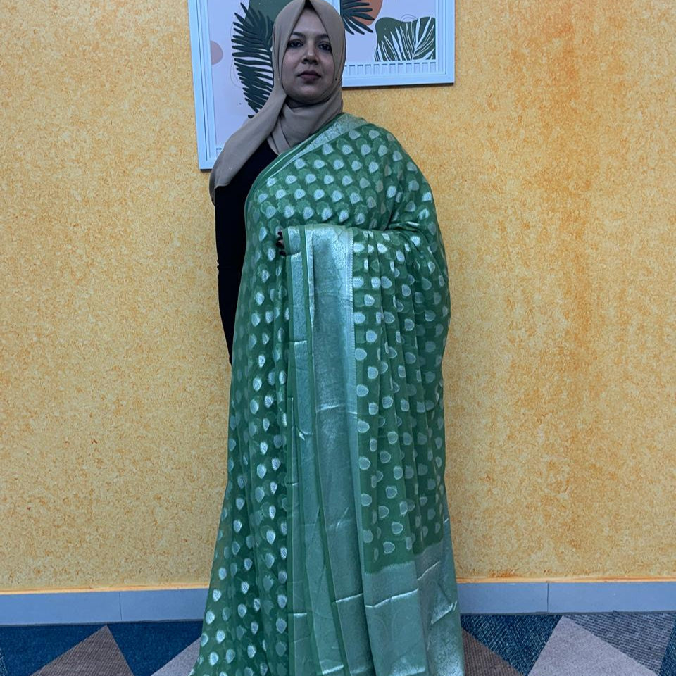 GEORGETTE BANARASI SAREE FT 2278