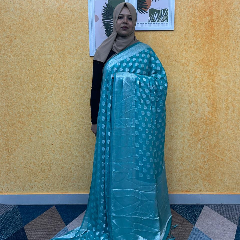 GEORGETTE BANARASI SAREE FT 2278