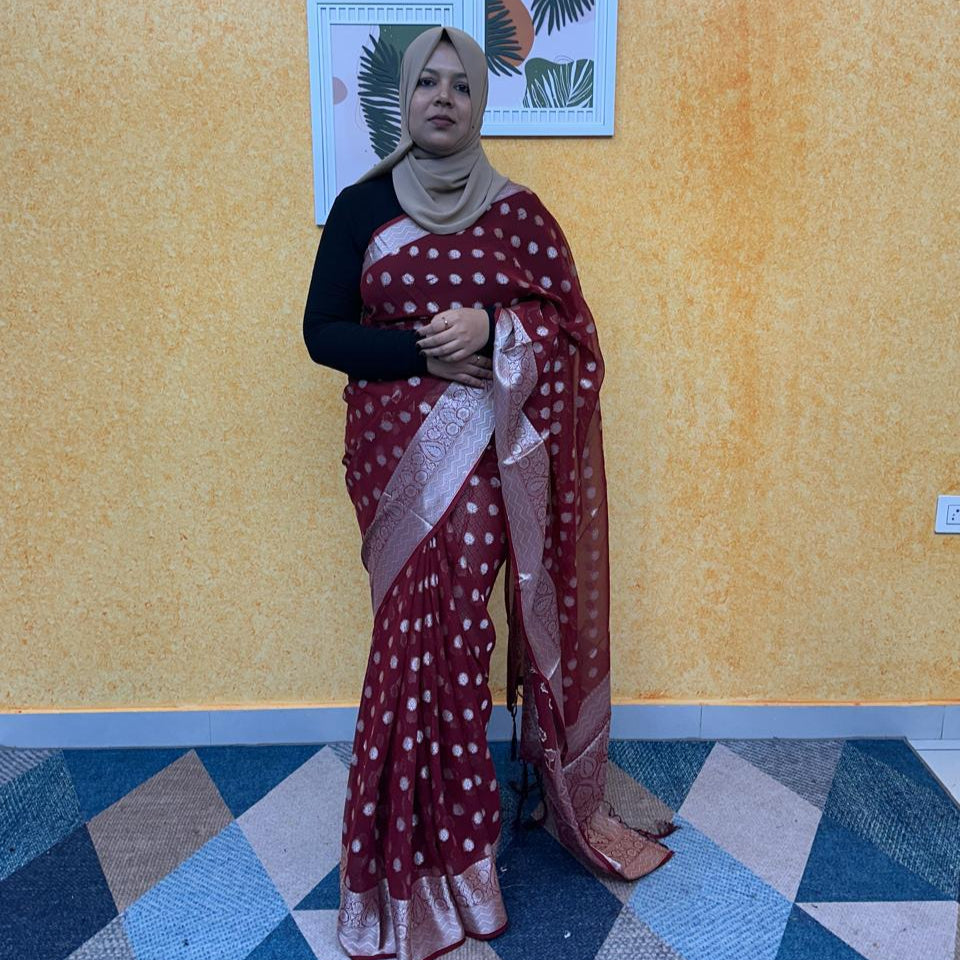 GEORGETTE BANARASI SAREE FT 2281