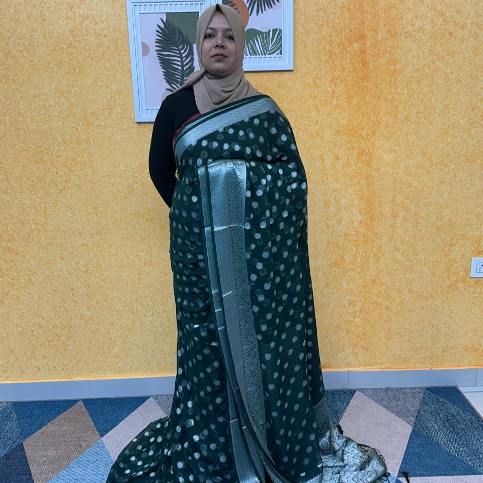GEORGETTE BANARASI SAREE FT 2281