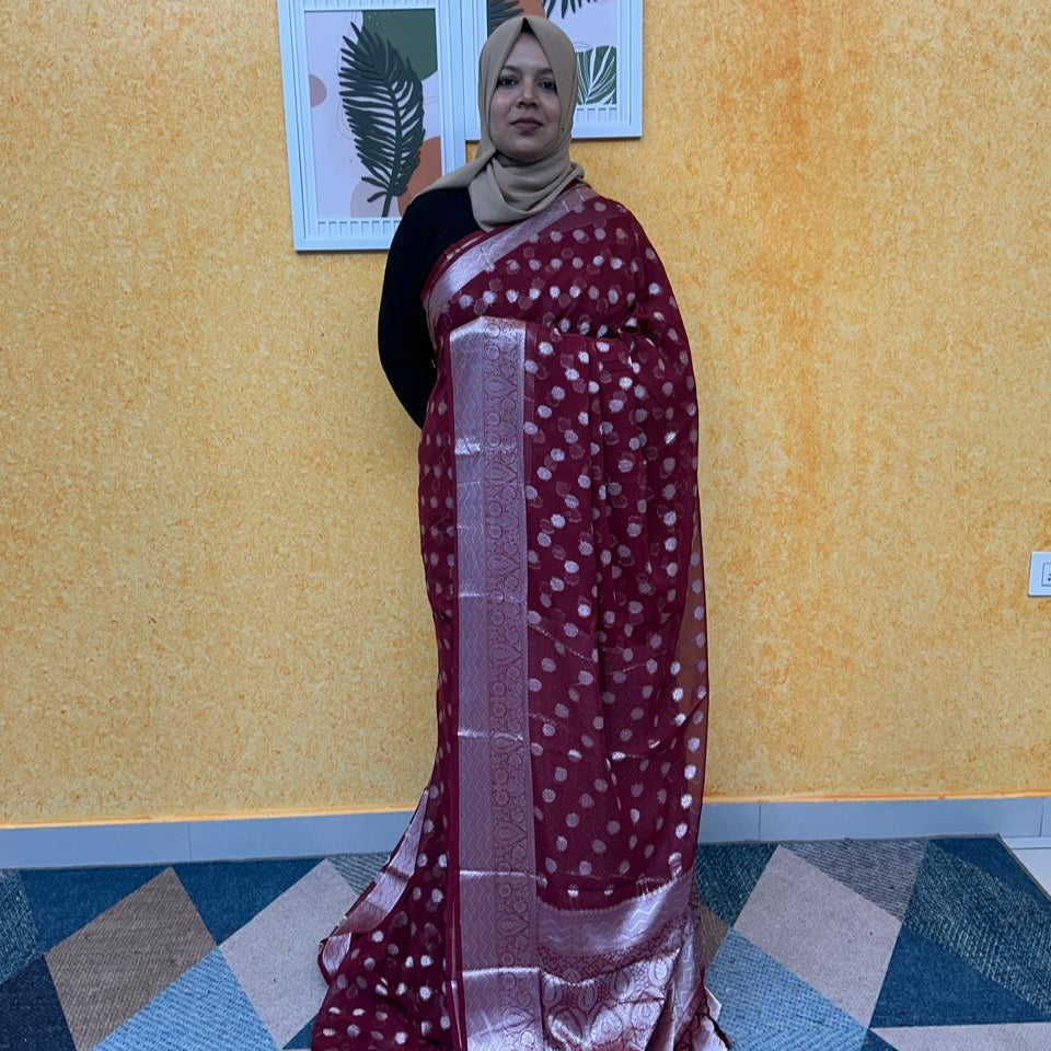 GEORGETTE BANARASI SAREE FT 2281
