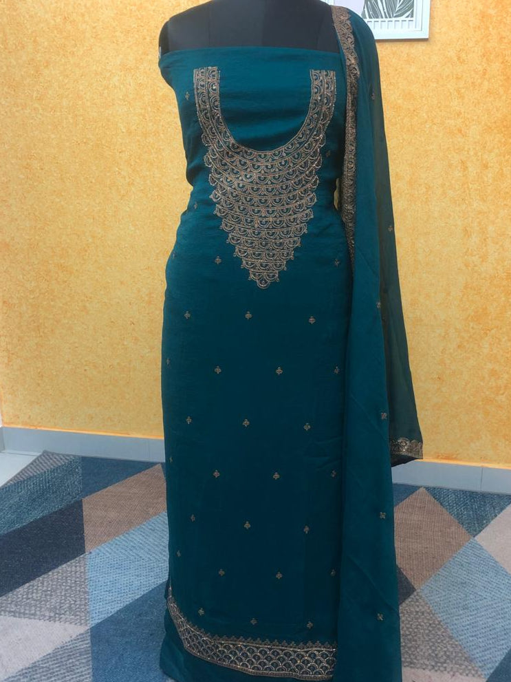 CRUSHED ORGANZA SALWAR SUIT FT 2299