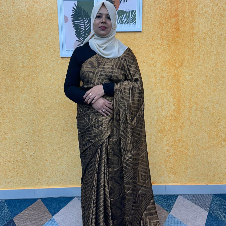 BLACK CHIFFON SAREE FT 2300