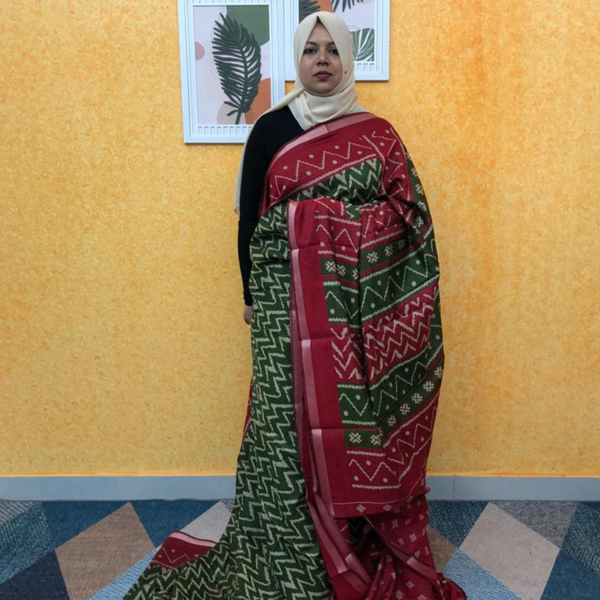 CHANDERI SILK SAREE FT 2305