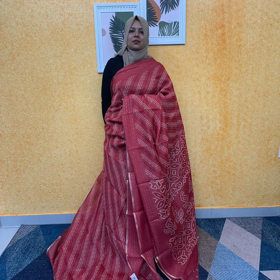 CHANDERI SILK SAREE FT 2326
