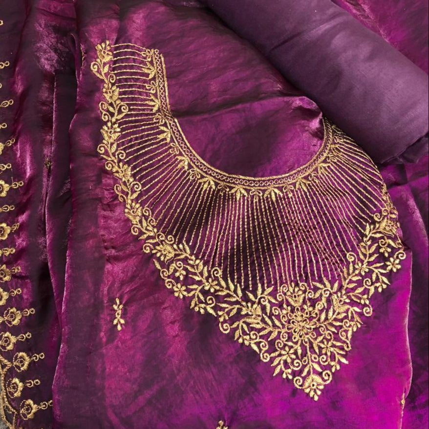 VELVET ORGANZA SALWAR SUIT FT 2335