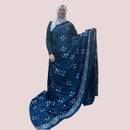 BLACK CHIFFON SAREE FT 1084