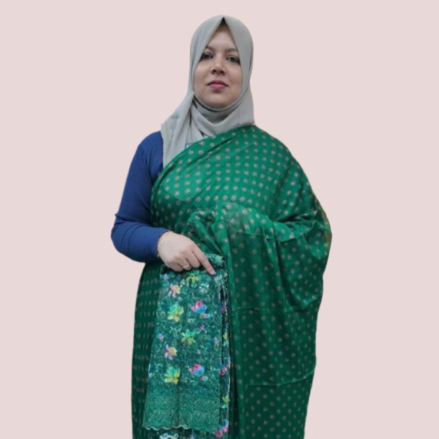 CHIFFON SAREE FT 1062