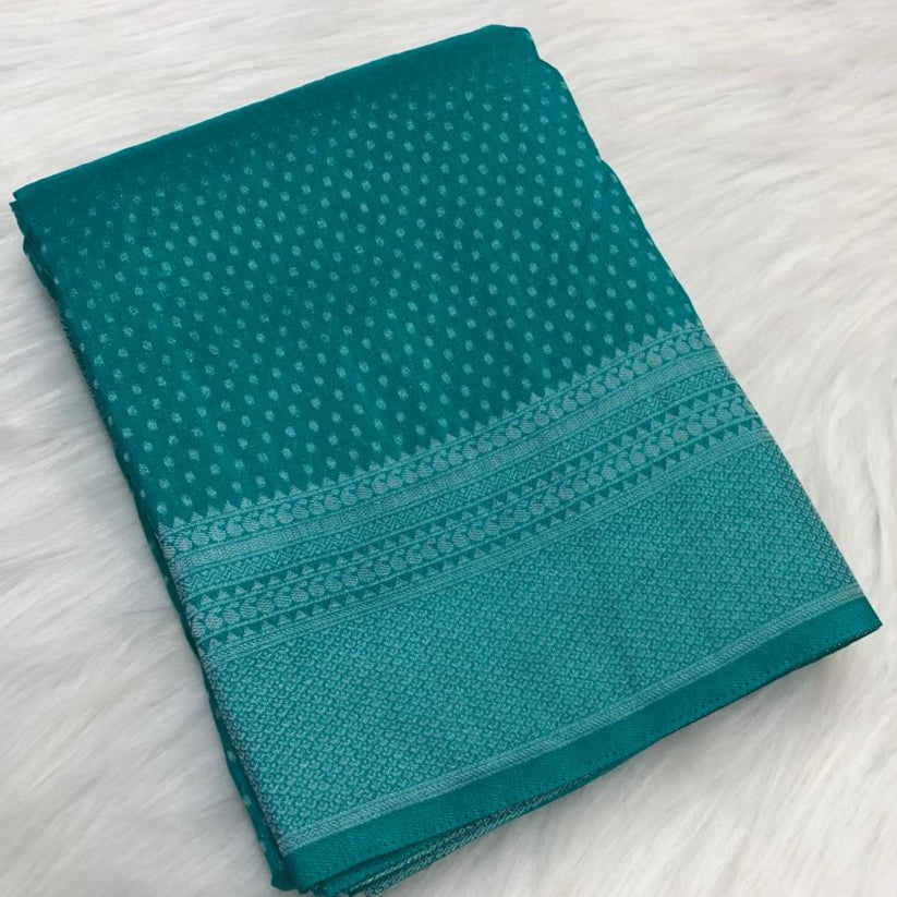 GEORGETTE BANARASI SAREE FT 2171