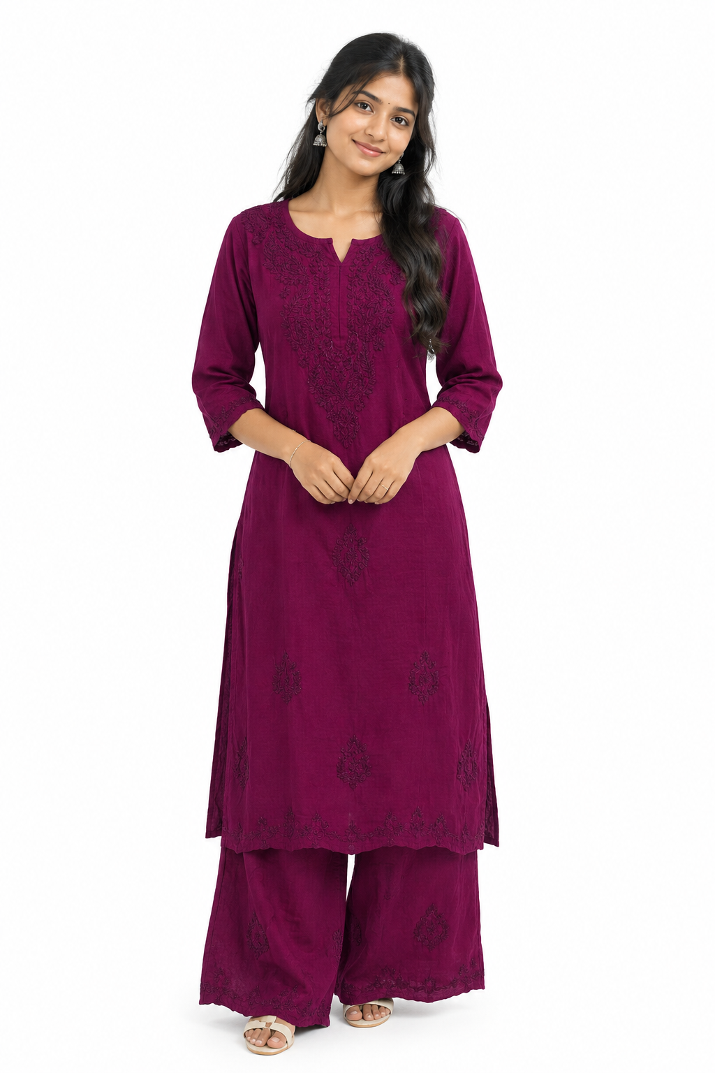 CHIKKANKARI CO-ORD SET FT 3177