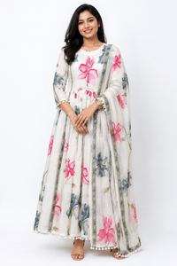 GOWN WITH DUPATTA SET FT 3054