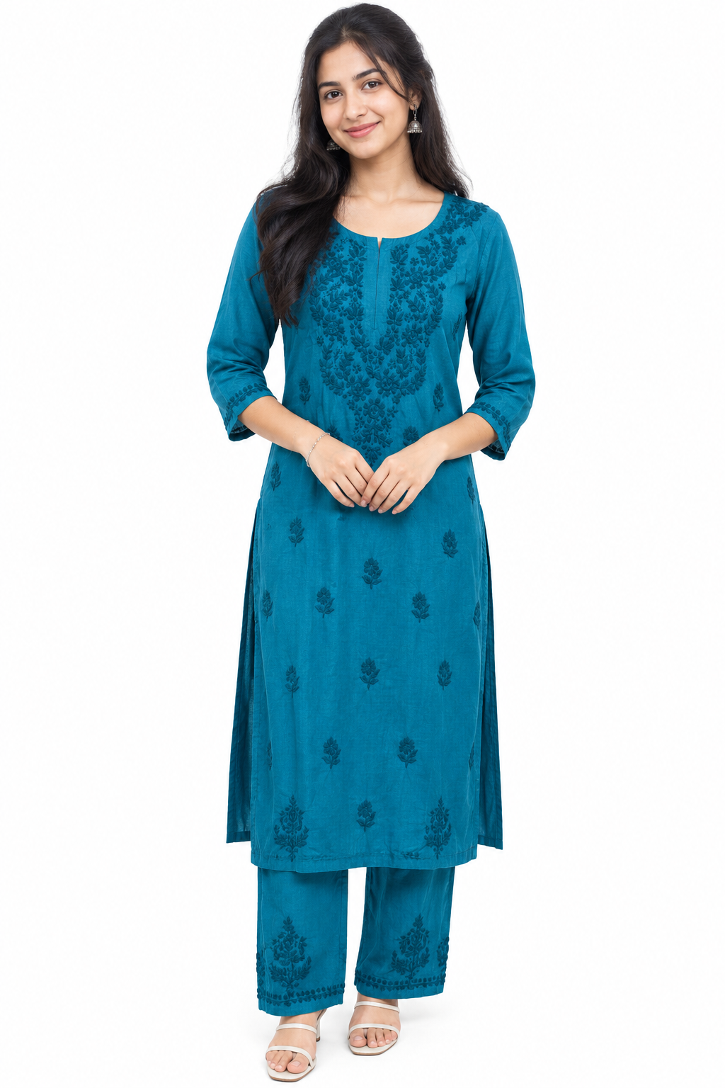 CHIKKANKARI CO-ORD SET FT 3177