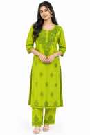 CHIKKANKARI CO-ORD SET FT 3177