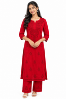 CHIKKANKARI CO-ORD SET FT 3177