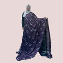 BLACK CHIFFON SAREE FT 1084